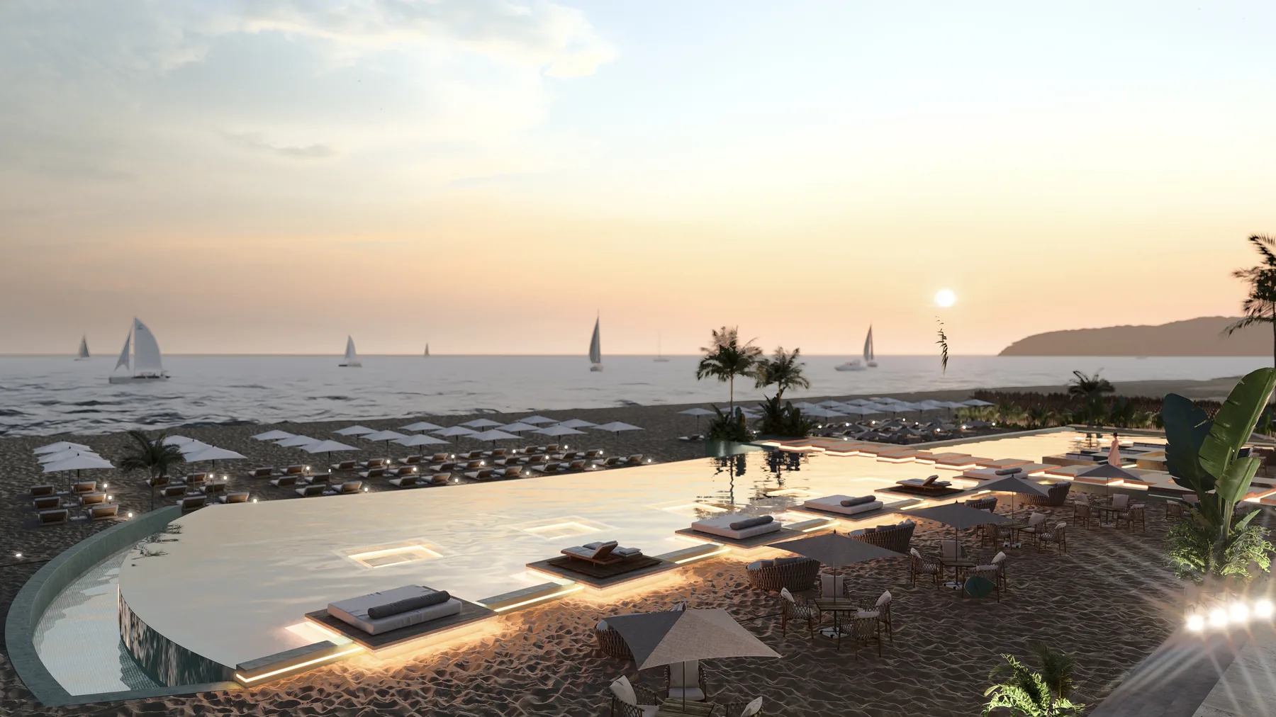 Piscina frente al mar · Szenza